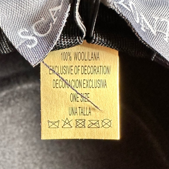 Scala Pronto Black 100% Wool Hat One Size EUC - Picture 9 of 13